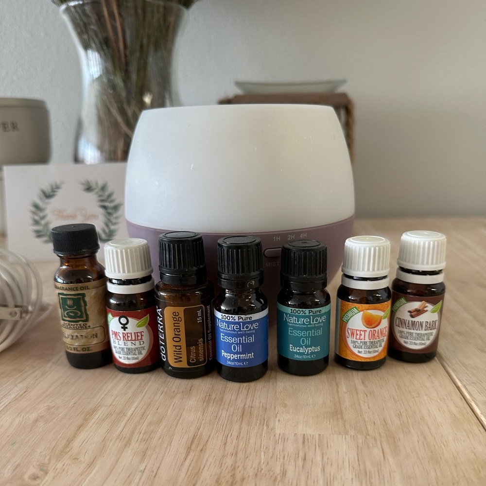 Doterra Petal Diffuser w/ remaining assortment of oils